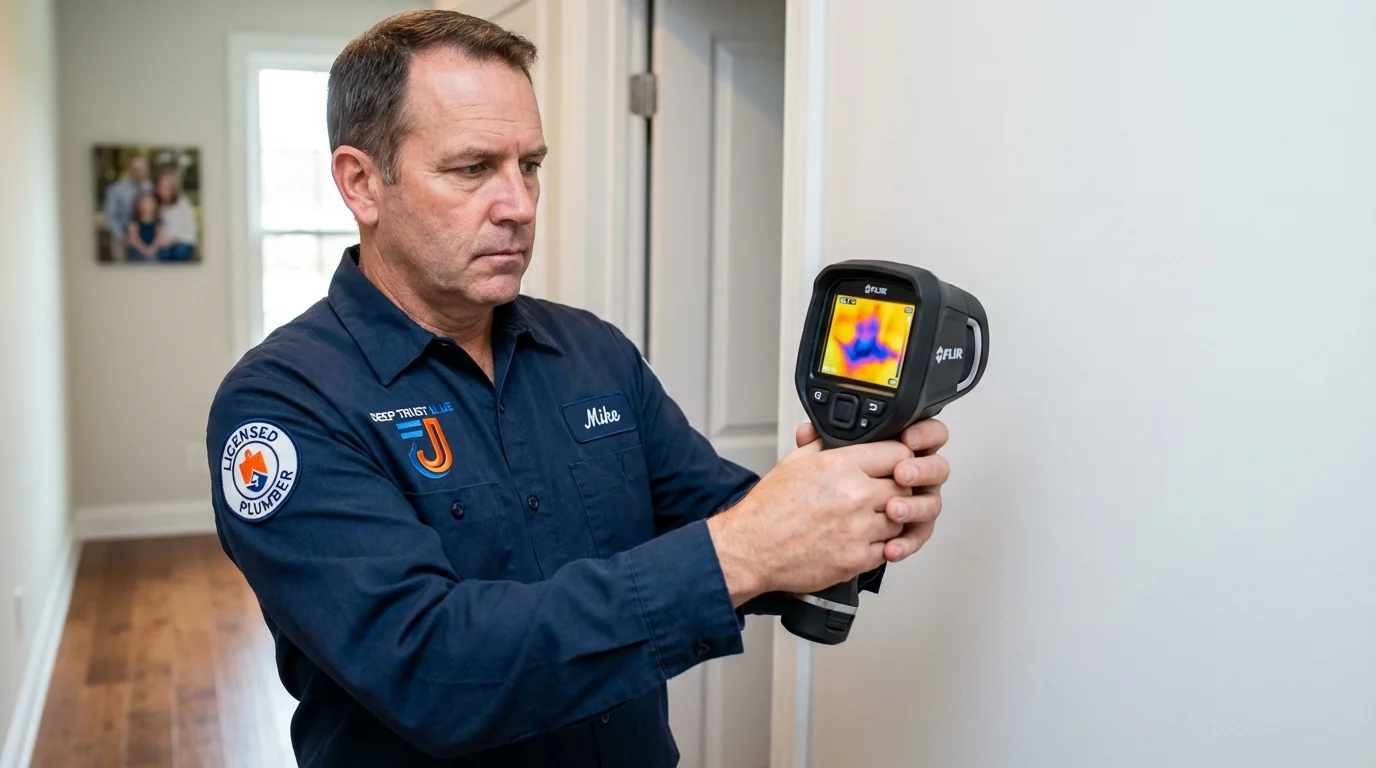 Thermal imaging leak detection by Johns Plumbing LLC in Blue Earth